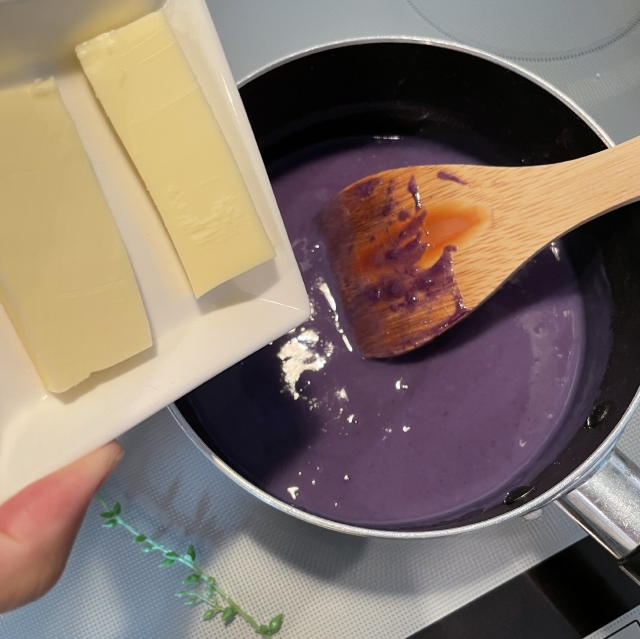 使いやすいクリーム状の紫芋カスタードクリームの作り方9
