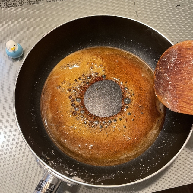 お菓子やパンに使えるグラニュー糖で作るキャラメルソースの作り方6