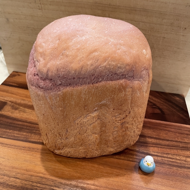 HBで作る紫芋パウダーを使った紫芋の食パン2