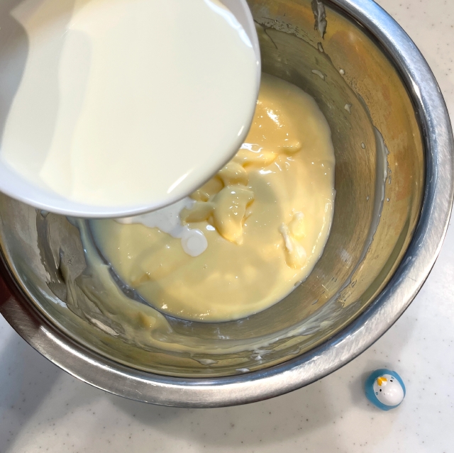 薄力粉とクリームチーズで作るベイクドチーズに使えるチーズ生地の作り方4