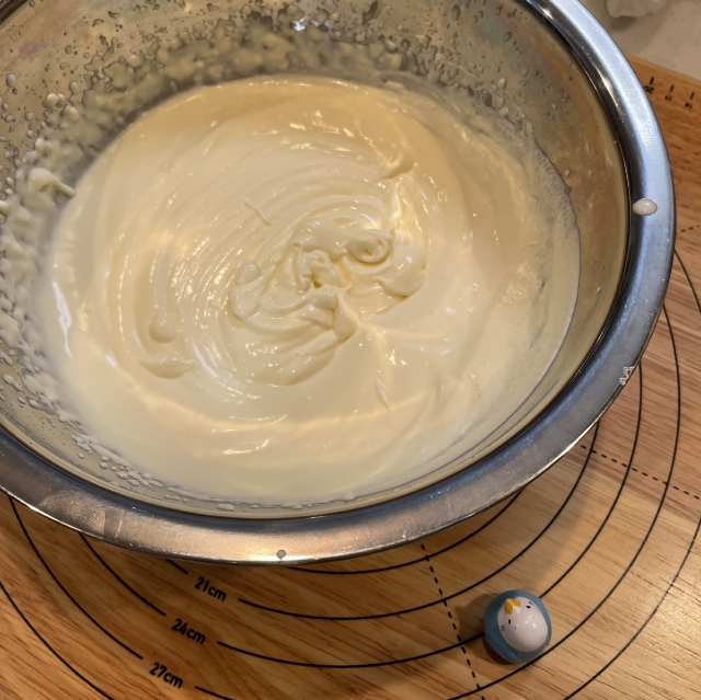 マスカルポーネを使って作る濃厚なクリームのバナナのティラミスケーキ8