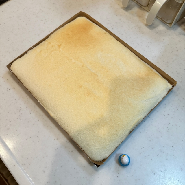 ロールケーキ天板で作る真っ白なスポンジケーキの作り方14
