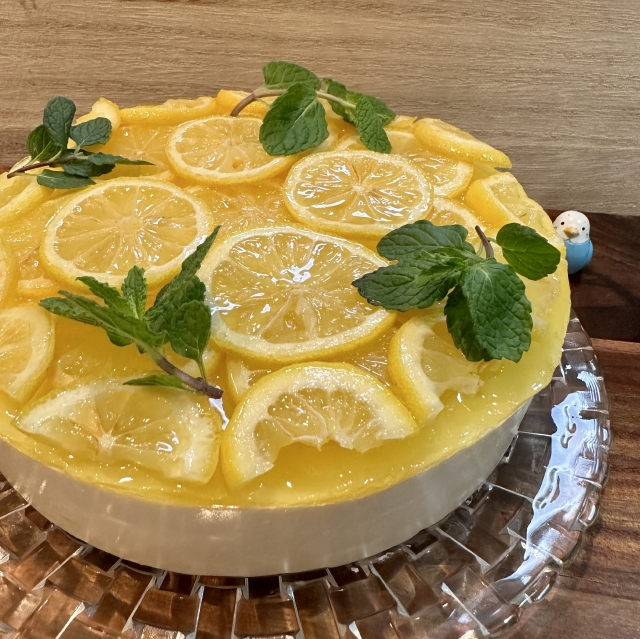 キットドルチェのレモンゼリーで作る、はちみつレモンのレアチーズケーキ18